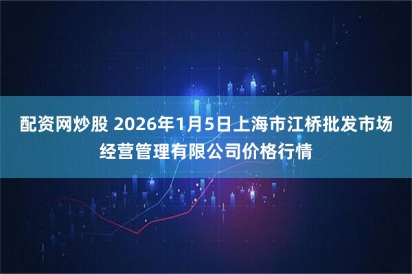 配资网炒股 2026年1月5日上海市江桥批发市场经营管理有限公司价格行情
